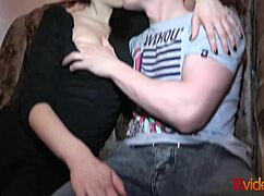 Teen Dania Gags on Deepthroat Blowjob Then Fucks Hard Instead of Movie