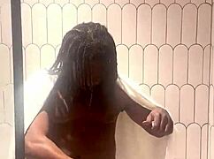 oiling up smooth skin in steamy shower feels so good 🛁💦