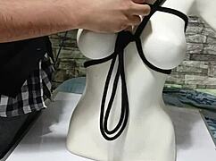 tutorial on tying peruvian bdsm boobs tight