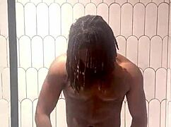 oiling up smooth skin in steamy shower feels so good 🛁💦