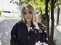 hey, she flashes her curves and more right on the street during our first date ever