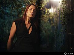 tattooed domme makes redhead her vampire slave 😈 mind control lez fuck!!