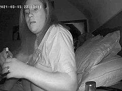 why does this horny milf jackhammer her clit with dildo on spy cam before bed every night?