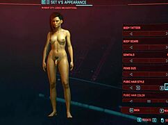cyberpunk 2077 female character packs a penis shemale style