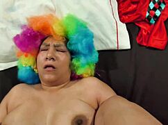 Halloween milf cirquera's tight pussy and huge tits get roughly pounded