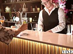 Vixen Dolly Orchid Ditches Date For Bartender's Deepthroat Cowgirl Creampie Ride