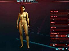 cyberpunk 2077 female character packs a penis shemale style