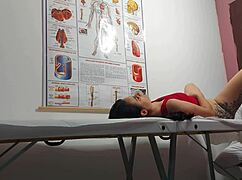 ginecologista fingers tight asshole then bareback fucks swollen pussy patient raw