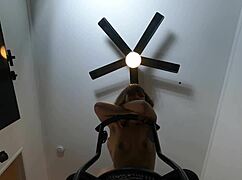 Skinny Asian slut chokes on cock deepthroat before anal pounding in POV