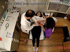 Lenna Lux spreads wide for speculum exam on hidden hospital cam