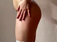 Innocent Girl Strips Lingerie Teasing Pretty Pussy