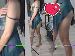 Sexy crotchless lingerie try-on! 👙😏