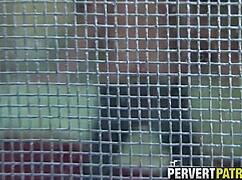 imagine spying this tattoo slut getting fucked hard outdoors like a public whore