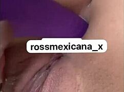rossmexicana shoves that dildo deep watch this hot latina mexicana enjoy every thrust solo