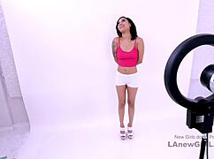 imagine this cute teen model's throat bulging on long thick cock till she orgasms hard