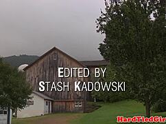 Bound Submissive Takes Brutal Outdoor Whipping and Spanking in BDSM