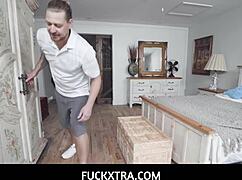 tiny 18+ american teen's perky tits and tight pussy in pov treasure hunt fuck