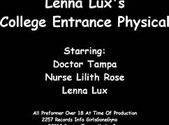 Lenna Lux spreads wide for speculum exam on hidden hospital cam