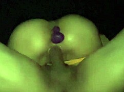 Latina Culona Enjoys Amateur DP Dildo Anal