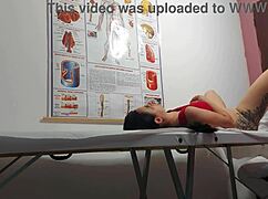 ginecologista fingers tight asshole then bareback fucks swollen pussy patient raw