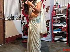 madam seduces husband at home lifting saree for rough doggystyle pussy pounding by localsex31