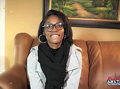 wanna see this nerdy brunette finger her shaved pussy then ride bbc balls deep?