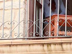 Neighbor spied on me, blackmails into lingerie strip and tit tease video!