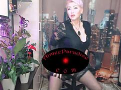 Hey slut, show us how that mature mouth handles two huge dildos on cam