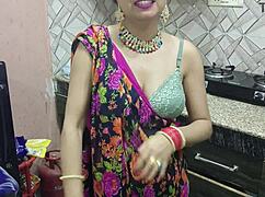 desi bhabhi cheats on husband while brother-in-law fucks shaved pussy in kitchen full hindi