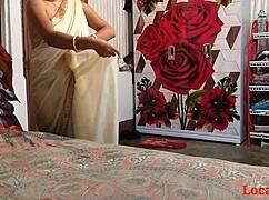 madam seduces husband at home lifting saree for rough doggystyle pussy pounding by localsex31