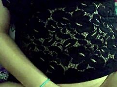 julia soto rubs her milf pussy in sexy black lingerie