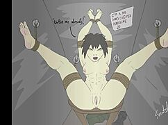 Why Does This Bound Cheater Fantasy Involve Cartoon Feet and Bondage Teasing?