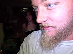 late night beach adventure: girlfriend deepthroats then gets pussy eaten public style with asian couple