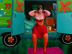 Granny Velma Dinkley fingered in cosplay