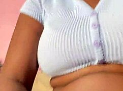 Skinny ebony queefs creamy farts from hairy gaping beaver close up