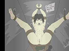 Why Does This Bound Cheater Fantasy Involve Cartoon Feet and Bondage Teasing?