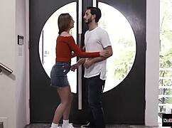 wow can this brunette babysitter deepthroat her boyfriend's monster cock all the way?!