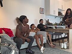 coworkers sex party bends over into tattooed doggystyle orgy