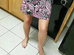 Her Pretty Shaved Pussy Sprays Pee On Heels And Ripped Clothes In Homemade Pov