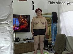 Damn, behind scenes redhead bbw masseuse with huge natural tits gets her big pussy fucked doggystyle