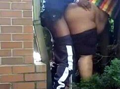 fucking that thick pastor's wife outside church makes her moan wet