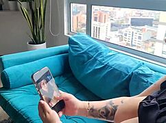 caught you bad girl jennie roommate fucks blue-eyed huge tits beauty