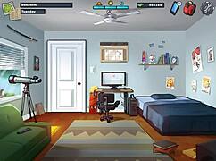 Teen dives into summertime saga game world full of naughty encounters and secrets