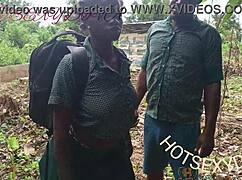 that sexy nasty bitch needs cash so bad she fucks her classmate doggystyle in the bush