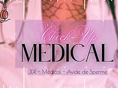 french lactating babe gets medical cock milking check-up