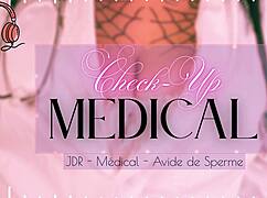 french lactating babe gets medical cock milking check-up