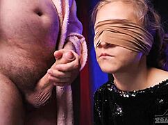 XSANYANY Got Tricked by Stepbrother's Taste Game into Blindfolded Deepthroat Sucking!