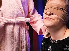 XSANYANY Got Tricked by Stepbrother's Taste Game into Blindfolded Deepthroat Sucking!