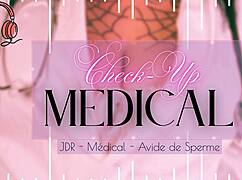 french lactating babe gets medical cock milking check-up