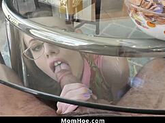 Bubbly milf stepmom sucks stepsons girthy dick for confidence